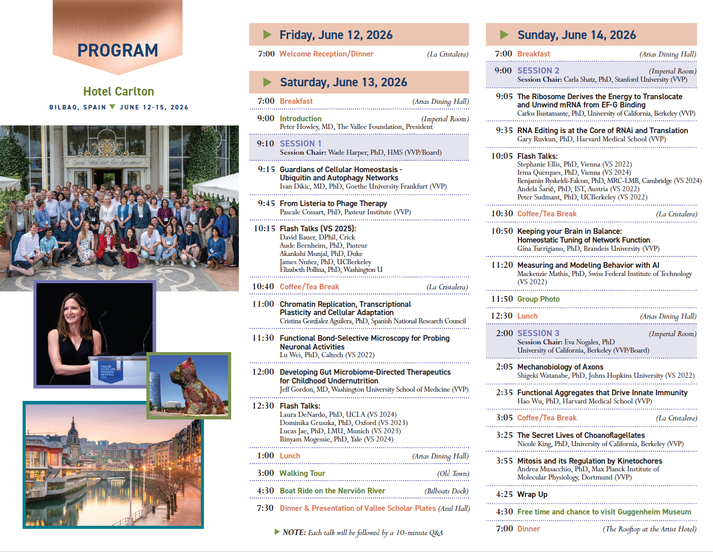 Program: Bilbao June 2026 Vallee