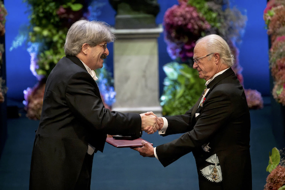 Gary Ruvkun receiving his Nobel Prize from H.M. King Carl XVI Gustaf of Sweden 30 Dec 2024